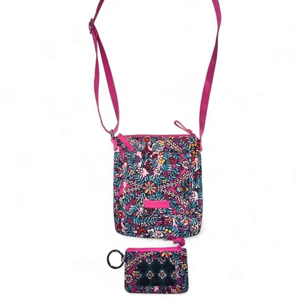 Vera Bradley Kaleidoscope Mini Crossbody Hipster Bag & Zip ID Case Wallet Set